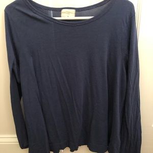 Anthropologie navy long sleeve